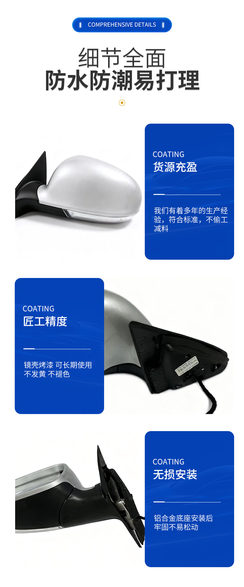 Suitable for 2008-2012 Lavida Rearview Mirror Assembly, Lavida for Lavida Rearview Mirror