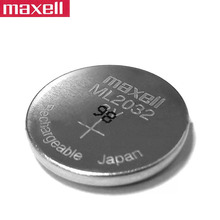 Maxell麦克赛尔纽扣电池ML2032可充电电池带焊脚纽扣电子进口正品
