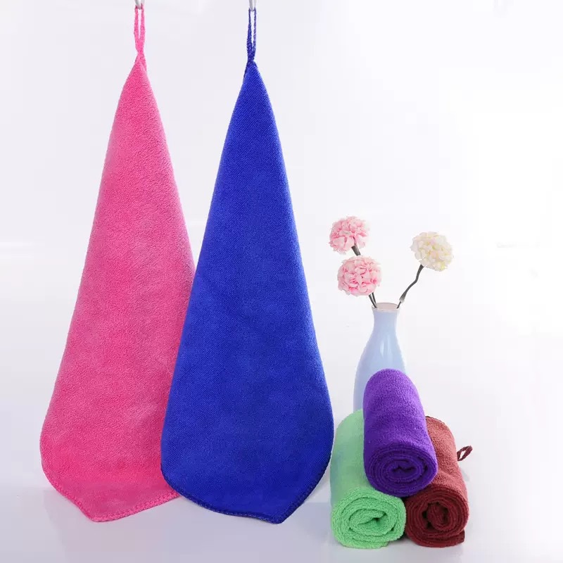 Wholesale 30*30 Cleaning Rags That Absorb Water and Do Not Shed Lint, Kitchen Towels for Wiping Glass, Housekeeping Cleaning Small Square Towels