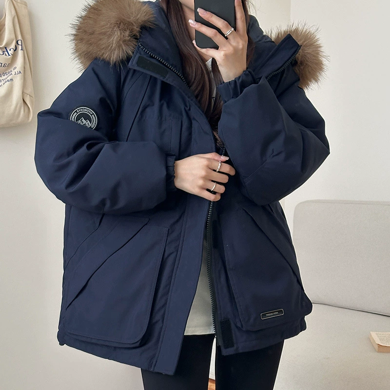 Down jacket, 2024 imported, loose fit, extra‑thick winter parka for teens