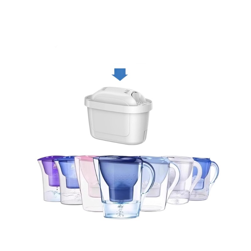 Compatible con el cartucho de filtro BR1TA, purificador de agua ABS, filtración universal, descalcificación, instalación sin herramientas, uso doméstico portátil, fabricado en Alemania.