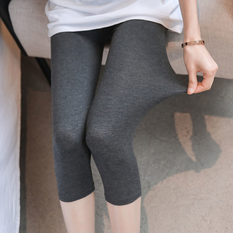 Summer Modal Cropped Pants Leggings High Waist Thin Stretch Slim-Fit Extra Large Size Slimming Women's Pants
