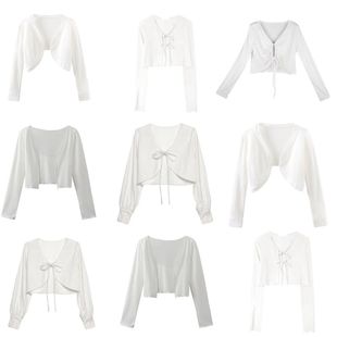 Outer Cardigan Shawl Women's Summer Sunscreen Blouse Outer Wear Thin Hot Girl Outer Wear Small Coat Open Spring Early Autumn Fragrant Style