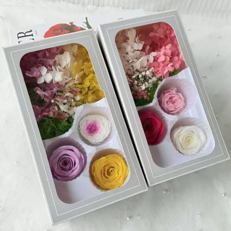 E Роза коробка для сушеных цветов DIY свеча ручной работы настоящий цветок сушеная на воздухе Гортензия вечный Цветок многоцветный активный материал сумка