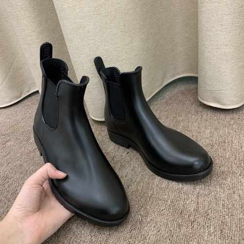 Cross-border fashion Chelsea short boots women's elastic rain boots Martin boots anti-slip water boots rain boots adult clogs 