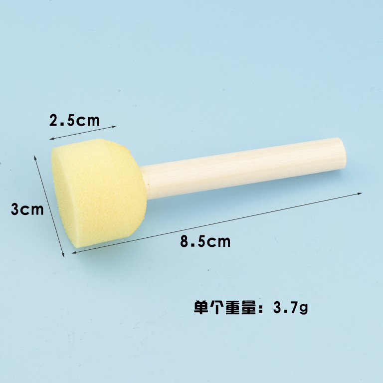 Seta transfronteriza esponja cabeza pintura cepillo registro manejar niños educación temprana graffiti esponja sello fabricante en stock