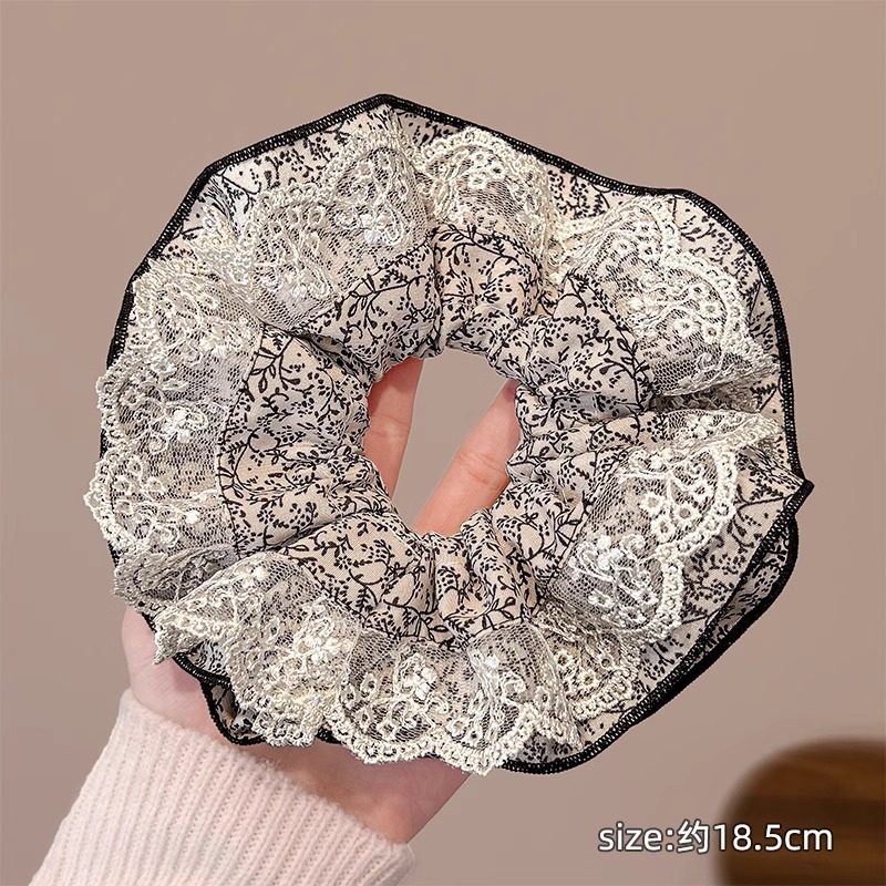 Nuevo encaje coreano anillo de cabello de alto nivel anillo de cabello de niñas cabeza de cuerda de arco flotante cuerda de cabello tocado