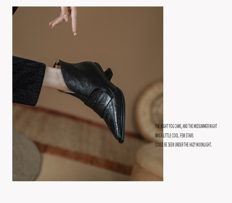 Retro Women's Ankle Boots Pointed Toe Low Heel Back Zipper Slimming Winter Style Unique Cowboy Boots_vogvips.com