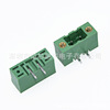 Green wiring terminal 5.08mm curved needle seat with ear screw plug 2edg508rm connector 2P-12P