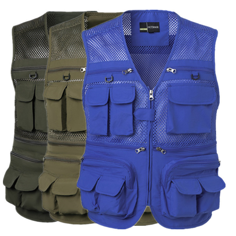 A generation of summer middle-aged men's mesh vest fishing photographer vest vest pocket waistcoat 65