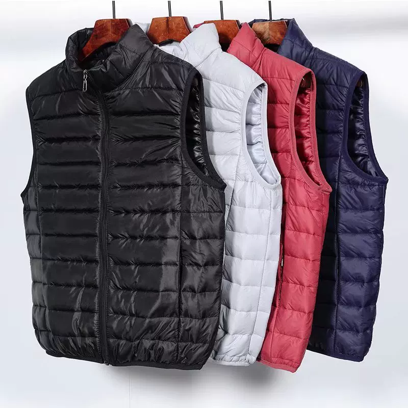 Demi-season down jacket, light and thin keep warm winter vest sleevless