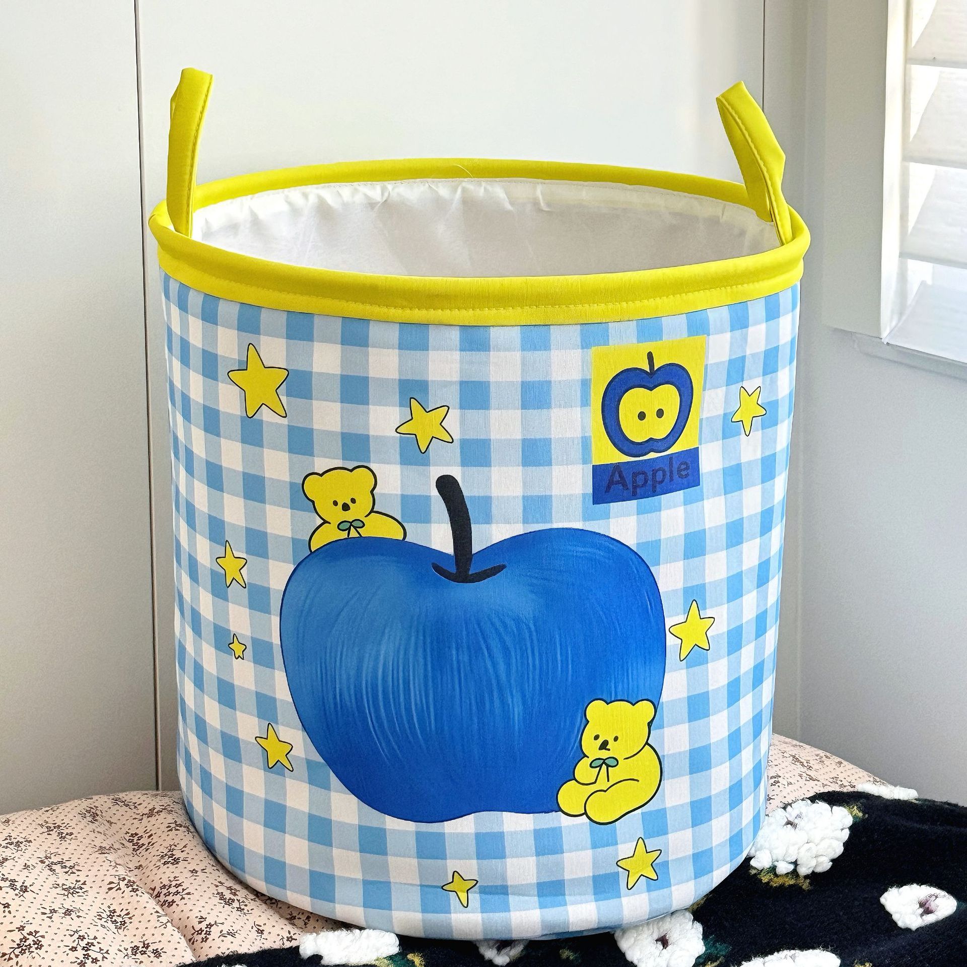 Cesta de ropa sucia plegable de alto valor facial lavandería casera baño cesto de ropa sucia adorable almacenamiento de juguetes de ropa de gran capacidad