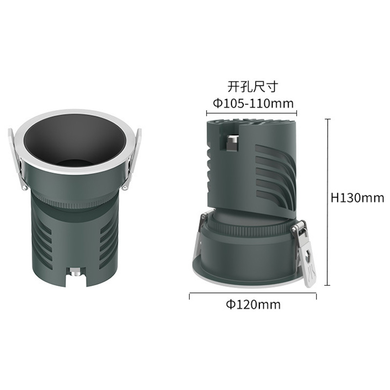 Anti-deslumbrante LED de alta potencia downlight sala de estar dormitorio borde estrecho sin lámpara principal de la colina de la nueva lámpara de punto