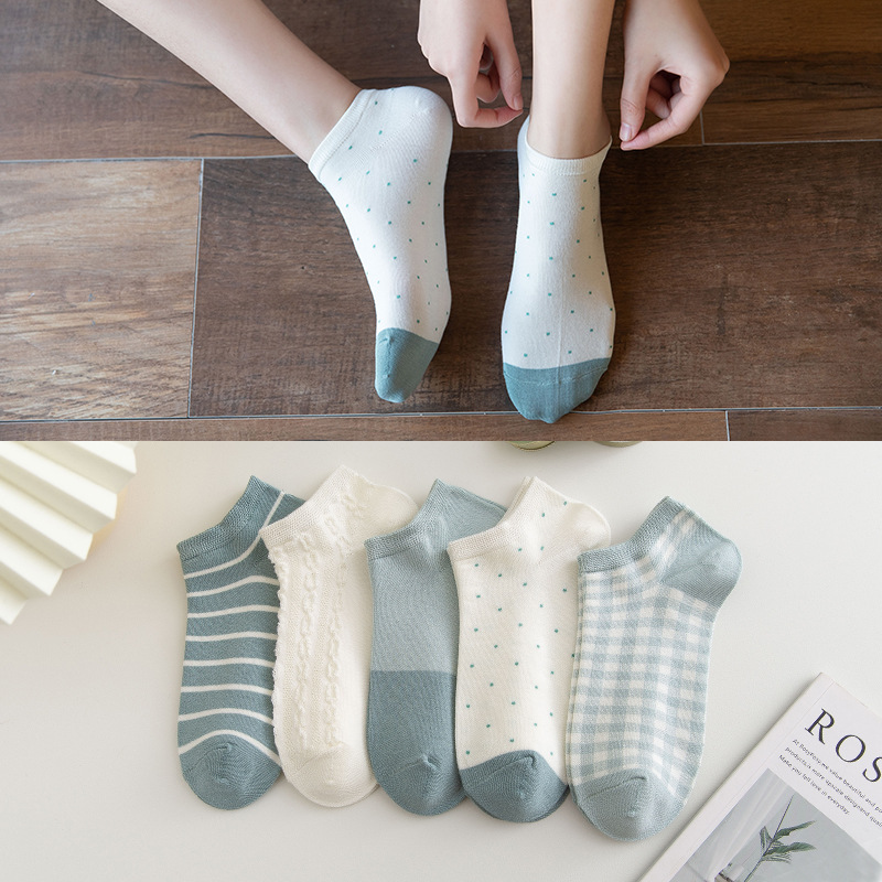 Calcetines calcetines de tobillo de verano de las mujeres calcetines de tobillo de las mujeres delgadas de corte bajo Top calcetines de algodón Zhuji al por mayor
