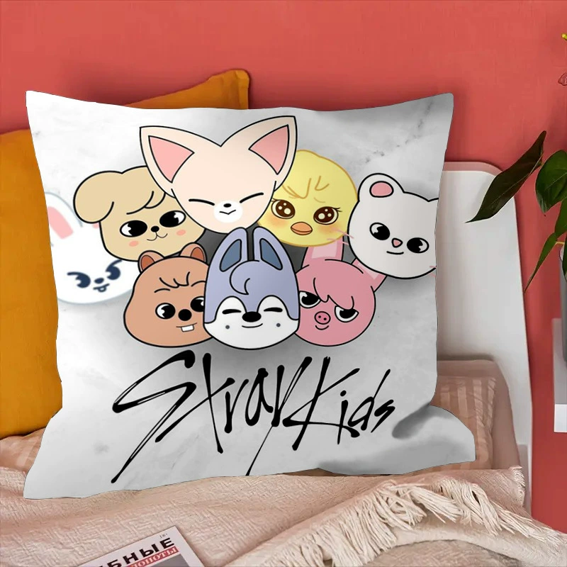 Cartoon pillow, plush doll, double-sided pillowcase