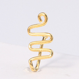 Fashionable nose piercing, diamond stone inlay, nose clip, European style