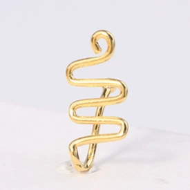 Fashionable nose piercing, diamond stone inlay, nose clip, European style
