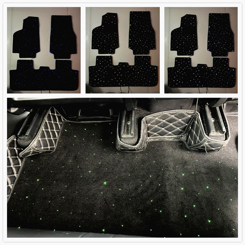 New Tesla Model Y Floor Mats, Model 3-Specific Car Mats with Fiber Optic Starlight Effect