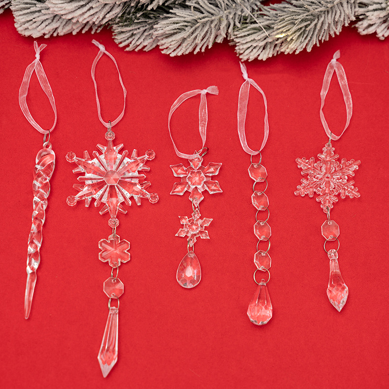 60g Weight pendant Home Textiles & Decor Type Hanging Ornaments Event & Party Supplies Christmas Simple Style Classic Style Snowflake Arylic Holiday Daily Hanging Ornaments