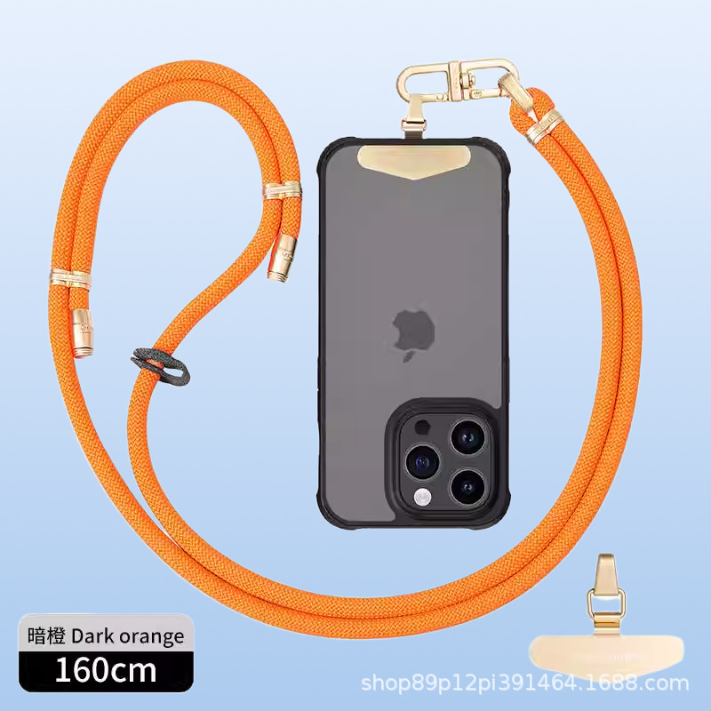 8mmクロスボディ、バックホルターネック携帯電話ストラップ、調節可能なハイエンドメタルバックルスペーサー、屋外紛失防止カメラストラップ|undefined