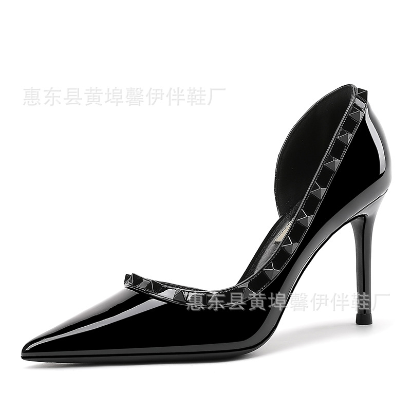 올 블랙 6cm 스틸레토 힐