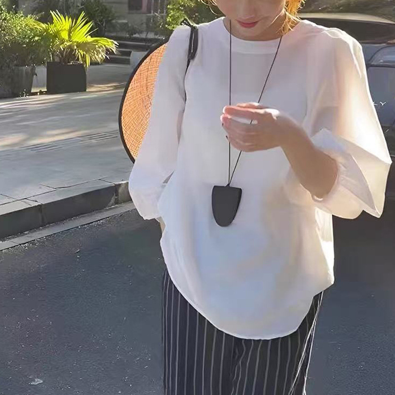 Official Website French-Style Loose White Puff Shirt for Women, Spring and Summer Vintage Chic Sweet Design Niche Top Official Website French-Style Loose White Puff Shirt for Women, Spring and Summer Vintage Chic Sweet Design Niche Top