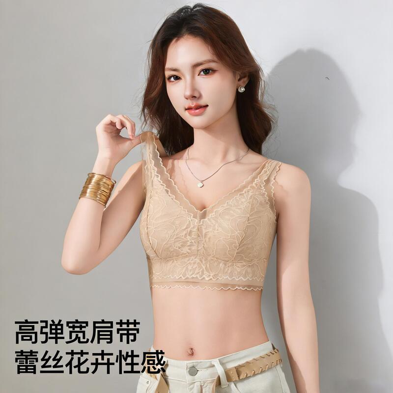 Factory Direct Sale Lace Floral Seamless Comfortable Push-Up Bra for Women Without Underwire Soft Support Mesh Camisole Bra Factory Direct Sale Lace Floral Seamless Comfortable Push-Up Bra for Women Without Underwire Soft Support Mesh Camisole Bra