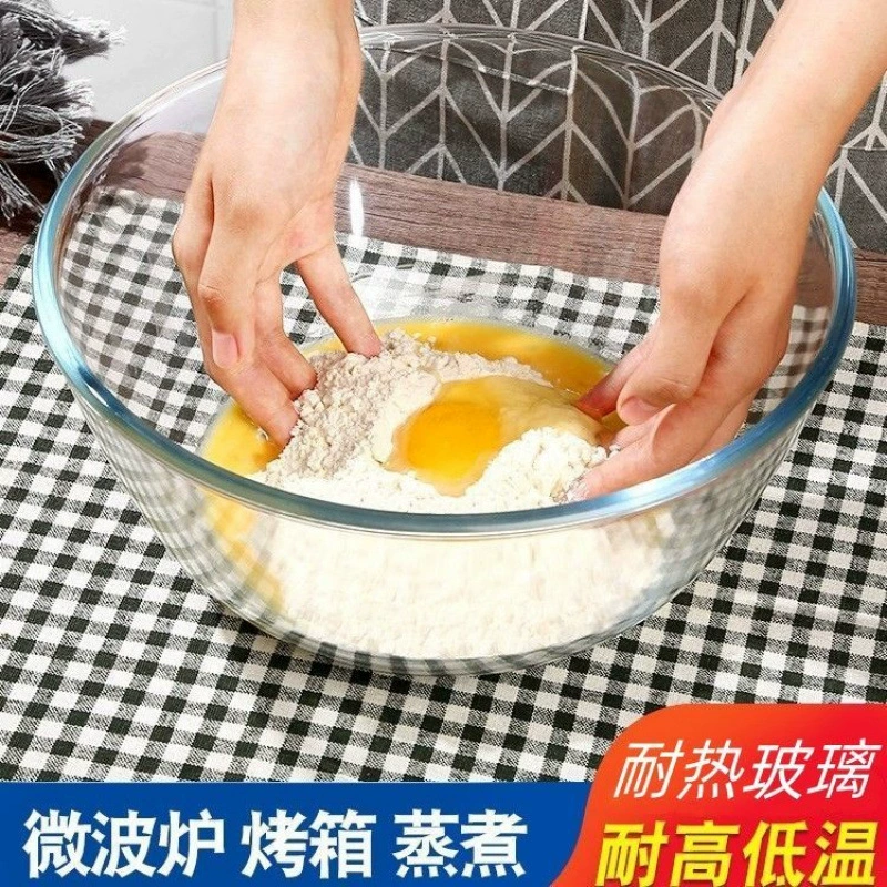 Big glass soup bowl for home use, increased thickness