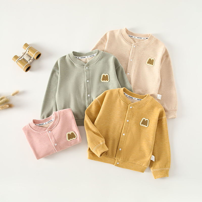 [Clearance Sale] Infant/Toddler Single Top, German Fleece Autumn/Winter Boys' and Girls' Outerwear Cardigan
