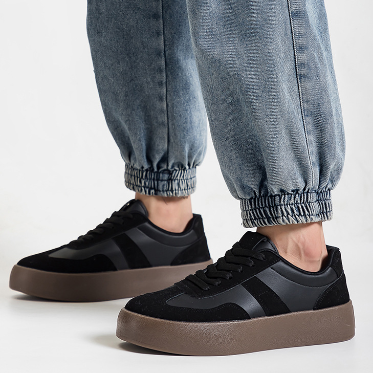 Hombres y mujeres zapatos deportivos casuales de moda zapatos para hombres zapatos coreanos de suela gruesa zapatos blancos pequeños zapatos de entrenamiento de otoño F8862 image 4