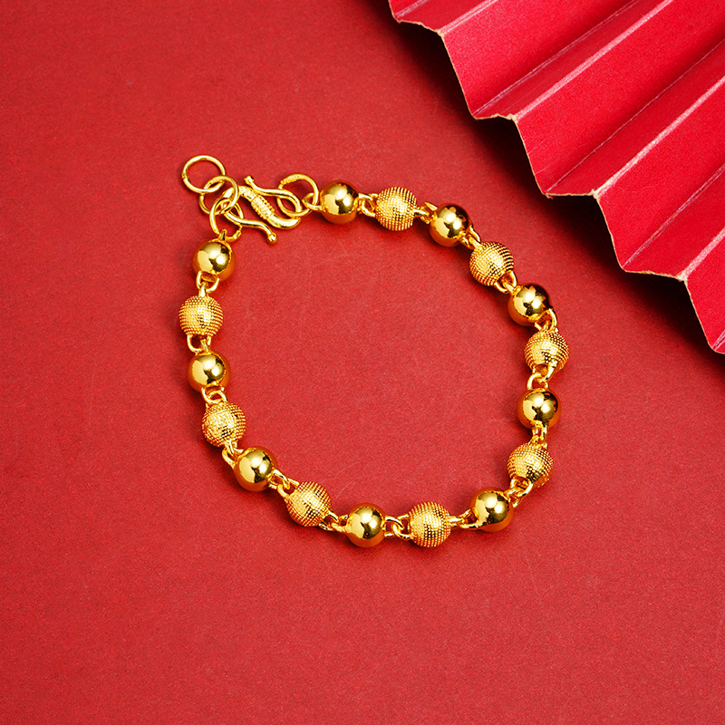 Nuevos productos de oro de arena vietnamita temperamento retro pulsera de cuentas mujeres étnicas viento no se desvanecerá joyas Yiwu al por mayor