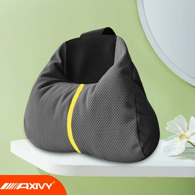 Soft Lumbar Support, Headrest - 1axivy-second-generation-headrest-breathable-holes-carbon-blackyellow-strips