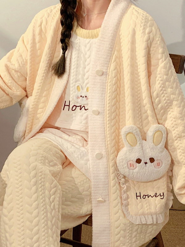 月子服春秋空気綿三点セット妊娠中産婦授乳入院服妊婦パジャマ産後授乳服|undefined