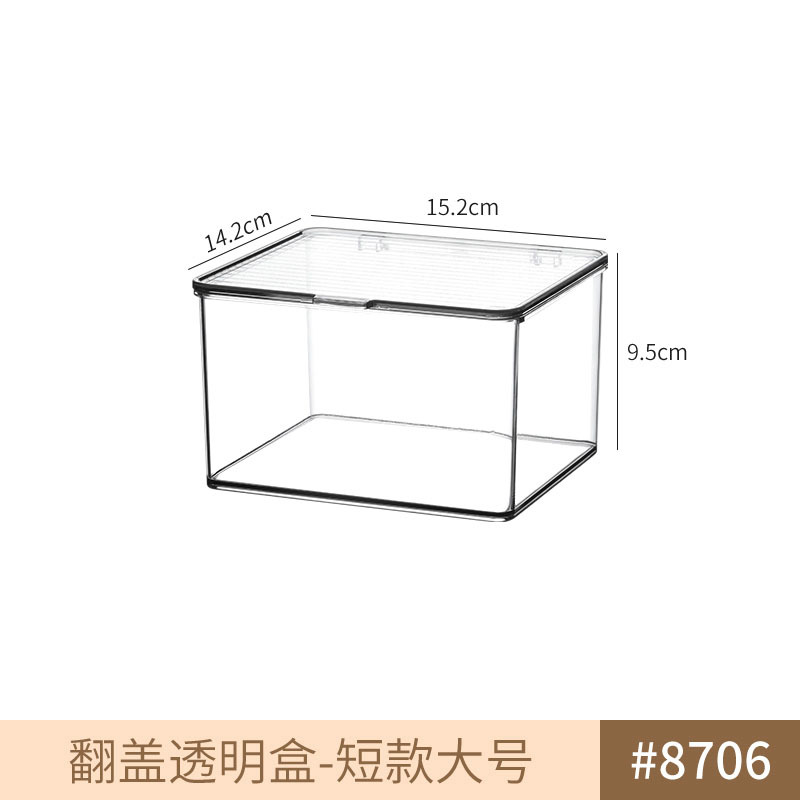 8706. flip-top pet high transparent box-short large size 1 pet high transparency