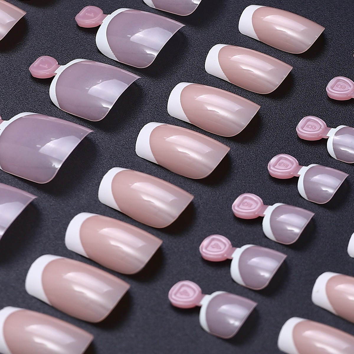 48 piezas de uñas hechas a mano de verano puro manicure combinación de manos y pies conjunto de uñas de pie de uñas de alta calidad