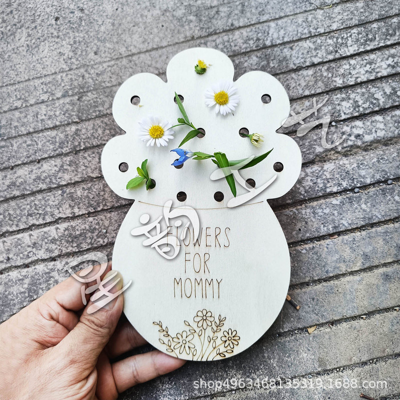 メーカー直販木製花棚母の日プレゼント屋外で自然の花の葉の生け花板を探索する|undefined