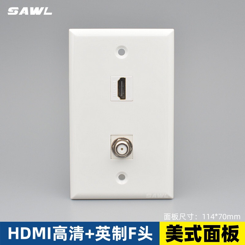 US Standard 120 HDMI HD Coaxial TV Panel with F Head US 4K HD English Socket keystone US Standard 120 HDMI HD Coaxial TV Panel with F Head US 4K HD English Socket keystone