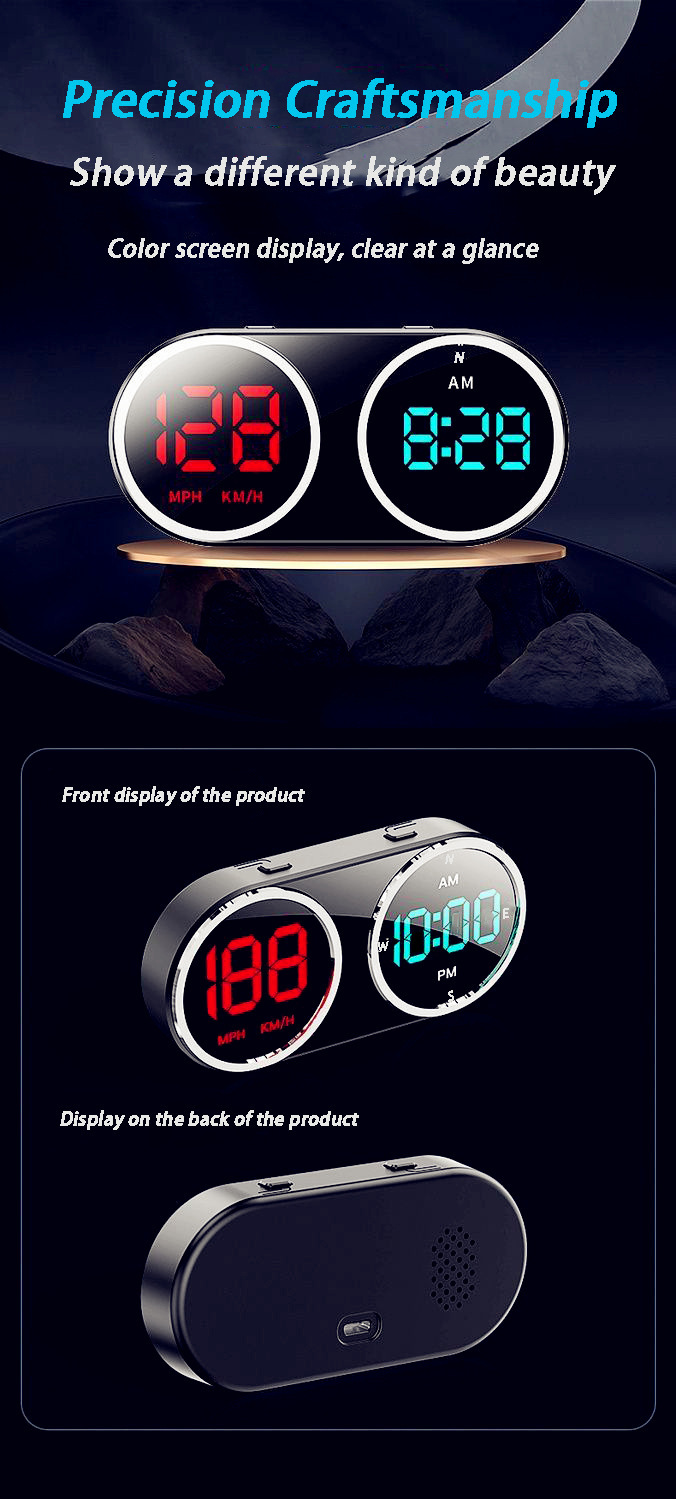 Cross-Border Automotive Universal Hud Head-Up Display Car Navigation Locator Beidou Satellite Electronic Speedometer
