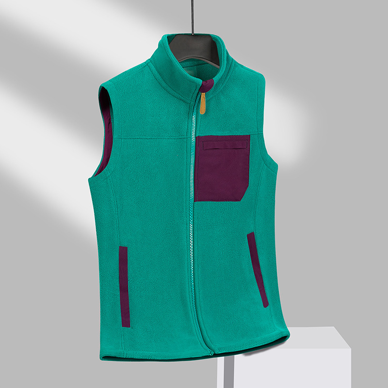 Yao chaleco de terciopelo para hombres y mujeres al aire libre chaleco de terciopelo cálido ocio chaleco de terciopelo cardigans chaqueta de moda image 8
