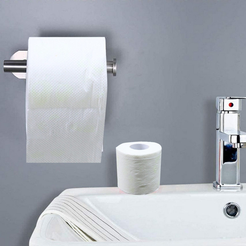 Disposable Sanitary Roll Paper Cross-Border Customized Logo White Pure Wood Pulp Household Hotel Bathroom Cleaning Paper Roll