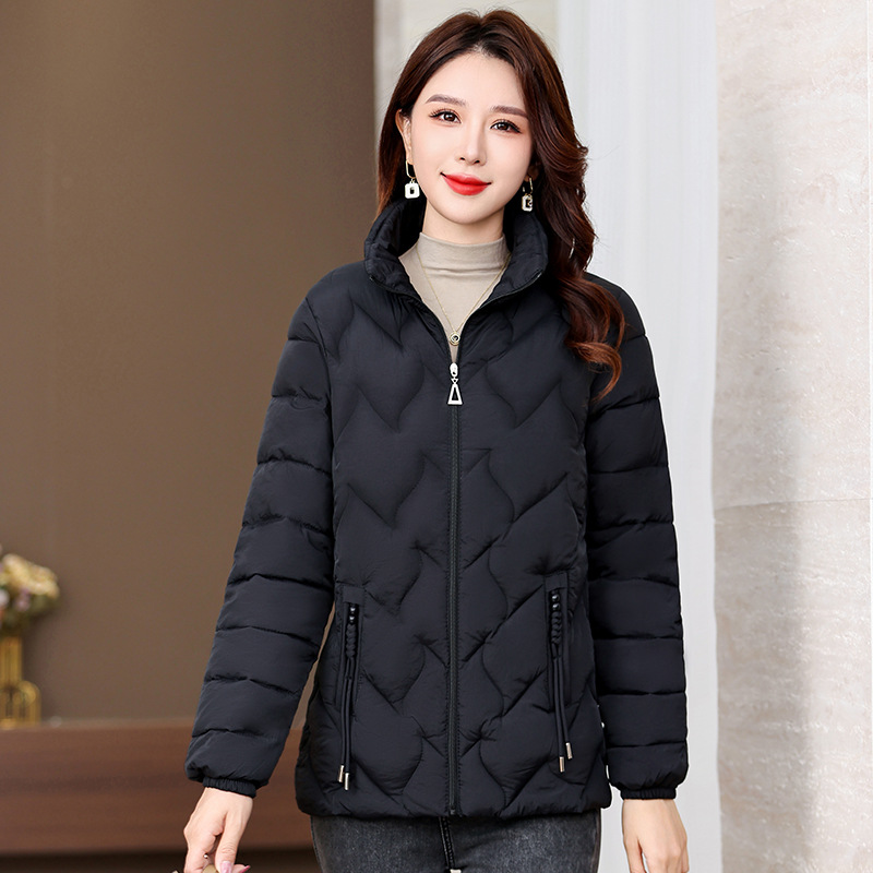 Algodón de mujer chaqueta de algodón 2024 nuevo otoño invierno a prueba de viento cálido ocio versátil chaqueta de algodón corta