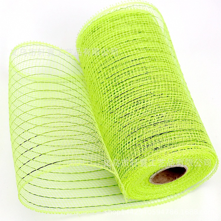 Suministro directo de fábrica cinta de Navidad malla decorativa transfronteriza PP embalaje neto 15cm * 10 yardas Regalo De vacaciones gasa