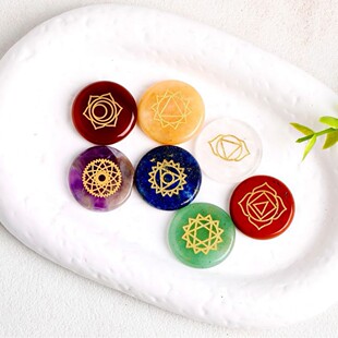 �羳���u��Ȼˮ���댚ʯ7�w/���߲ʈA��Ƭ25mm�[����̖ˮ��ʯ�[��