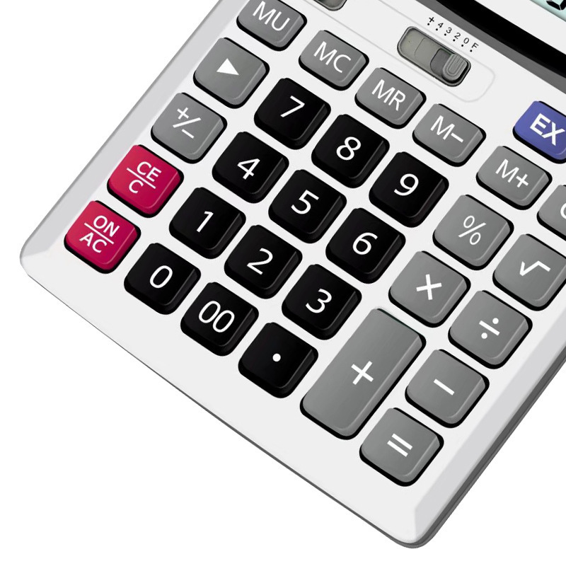 Factory direct selling solar desktop office computer cross -border spot wholesale 12 solar financial calculator 4