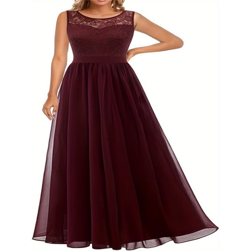 Women'S Formal Dress Halter Long Prom Dress Floral Lace