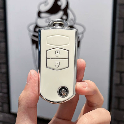 6/8/2 Jinxiang/MX-5 Ruiyi 368: Car key bag - mazda-c-folding-2-keys-single-shell-white