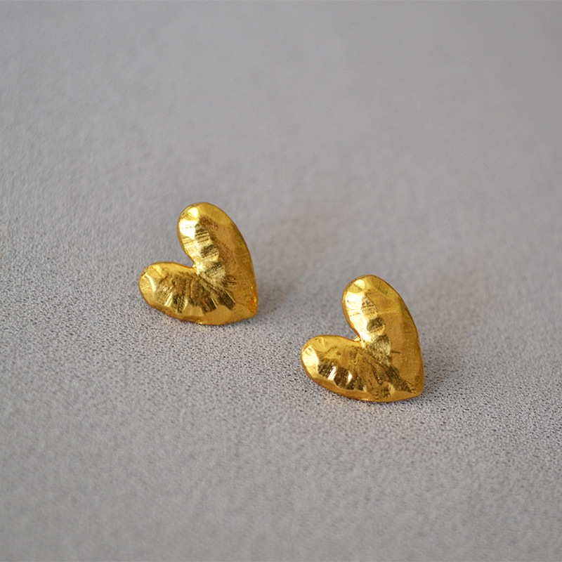 Ear Studs Classification 1 Pair Elegant Retro Heart Shape Brass Ear Studs