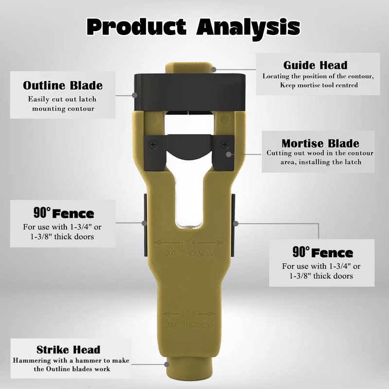 Door Latch Mortise Toolラッチほぞ穴ツール取付キットヘルプ除去材料取付|undefined