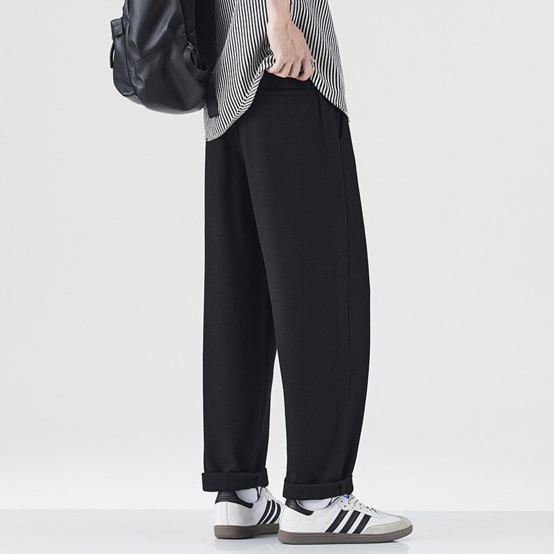 2025 nuevo otoño japonés vintage lana casual pantalones en forma de hombre sueltos estilo americano image 5