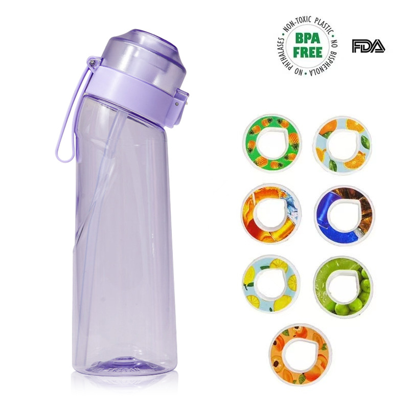 Tazas perfumadas sin logotipo - púrpura transparente con 7 anillos